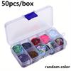 6/12/30/50pcs Boxed 0.46mm Guitar Picks - ABS Plastic, Assorted Colors & Designs for Guitar Ukulele Bass, Acoustic/Electric JXB