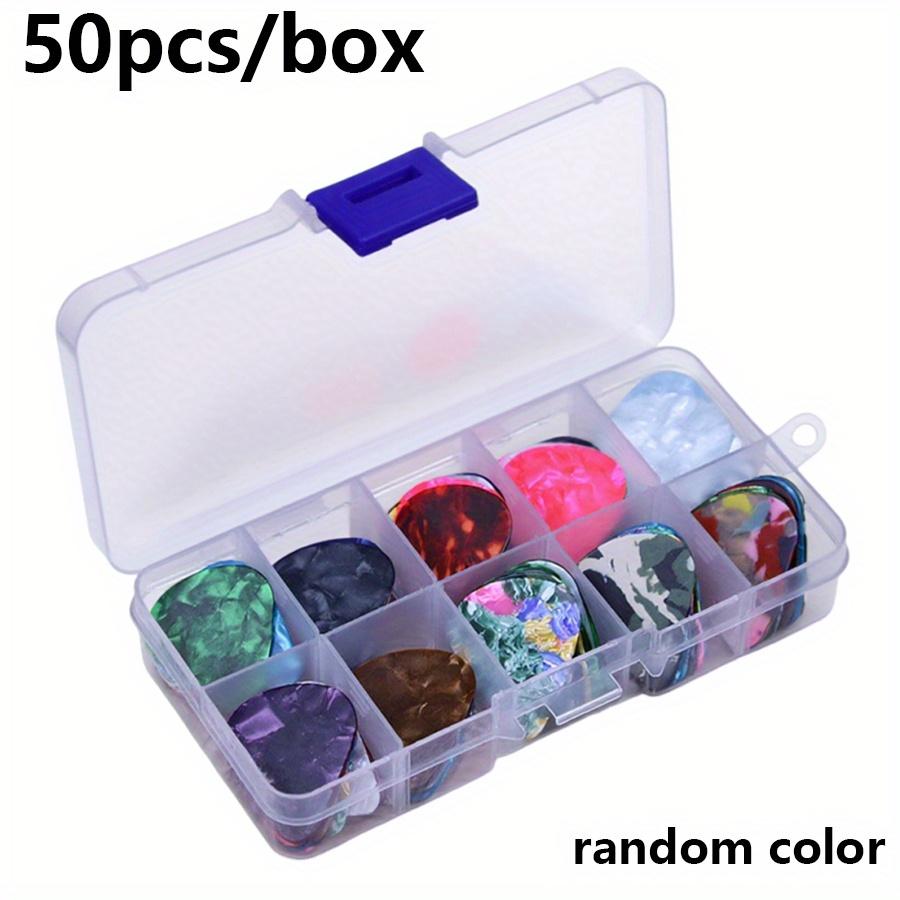 6/12/30/50pcs Boxed 0.46mm Guitar Picks - ABS Plastic, Assorted Colors & Designs for Guitar Ukulele Bass, Acoustic/Electric JXB