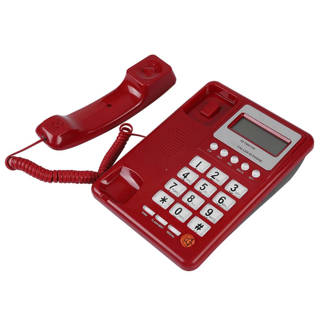 Home Hotel Wired Corded Telephone Desktop Phone Office Landline Fixed Telephone Caller ID