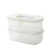 Made in Japan [Tightly Sealable Containers!] Firmly Pack N Storage Containers for Prepared Food, Freezer Storage, Microwave Safe, 14.2 x 7.9 x 4.6 cm,