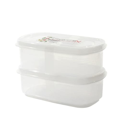 Made in Japan [Tightly Sealable Containers!] Firmly Pack N Storage Containers for Prepared Food, Freezer Storage, Microwave Safe, 14.2 x 7.9 x 4.6 cm,