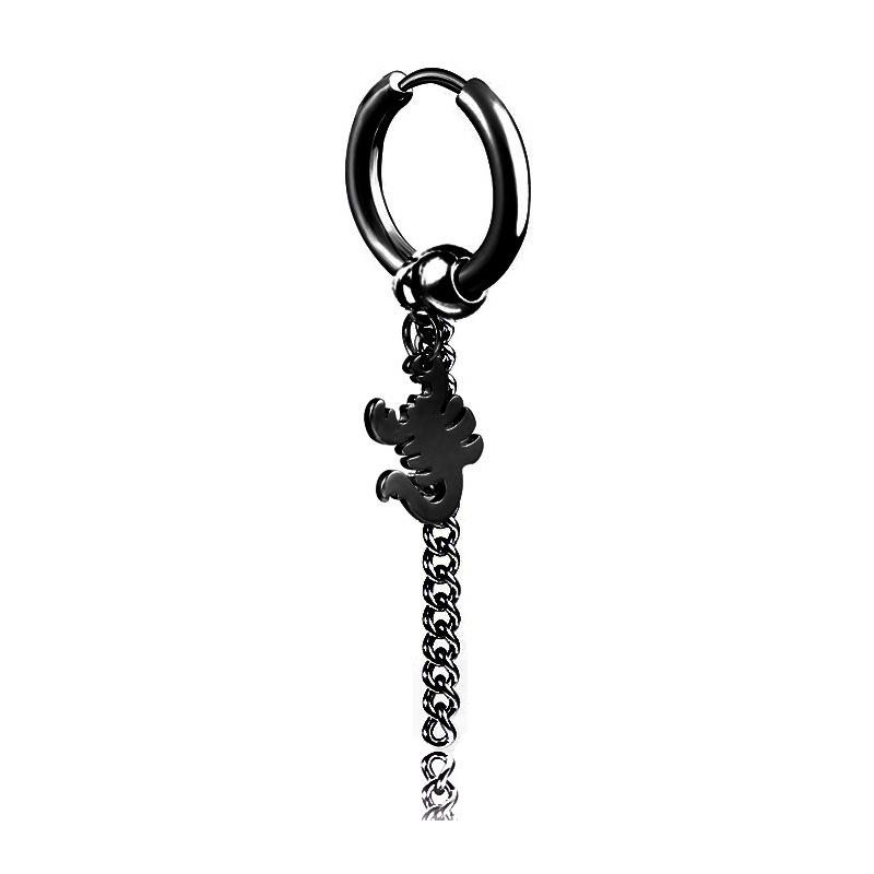 Unisex Fake Piercing Titanium Stud Earrings - No Hole Ear Clips, Trendy Korean Style