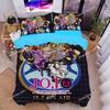 Anime Bizarre Adventure Bedding Set JoJo's Duvet Cover Pillowcase Jotaro Kujo Quilt Cover for Boys Girls Twin Queen Size