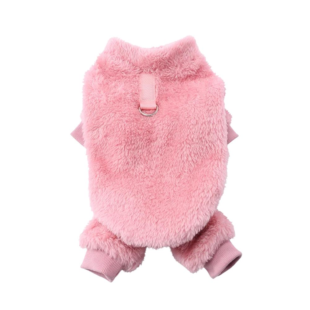 Windproof Winter Flannel Jumpsuit Jacket Coat for Small Dogs Puppy Chihuahua Bulldog Outfit with D Ring Pet Dog