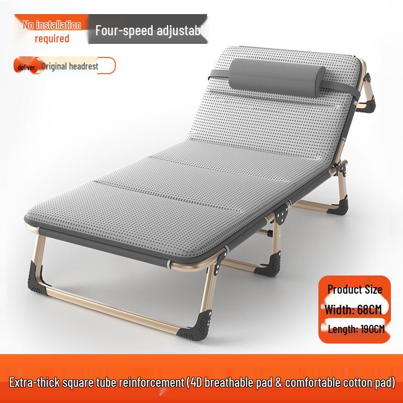Portable Single Folding Recliner Bed for Office, Hospital, or Camping