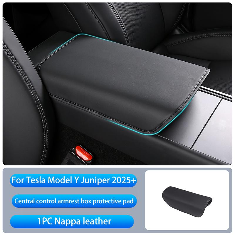 

For Tesla Model Y Juniper 2025+ Center Console Two Side Panel Anti Kick Pad Protector Leather Sticker Foot Cover Car Accessories Model Y 2025