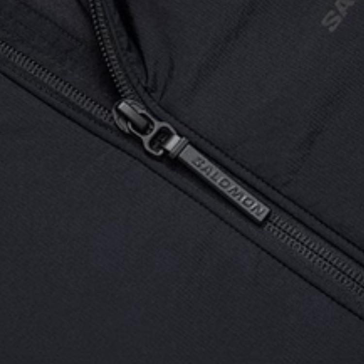 Salomon FW/AW24 Outdoor Series Windproof Warm Comfortable Cotton Jacket Men Jacket Deep-Black C22980