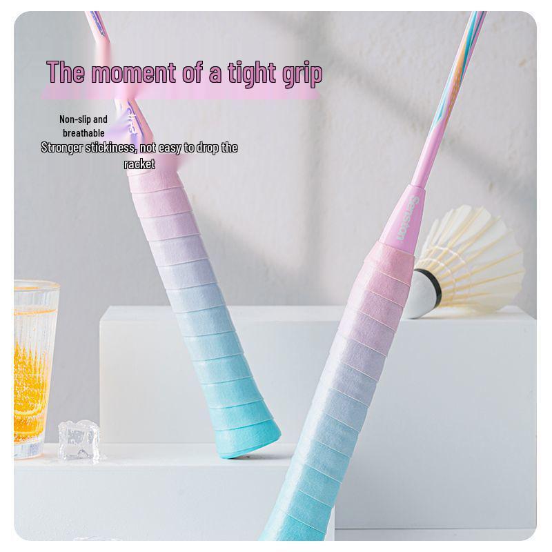 2025 Double Gradient Color Grip Tape: Sweat-Absorbing, Anti-Slip Wrap for Badminton & Tennis Rackets, Fishing Rods.