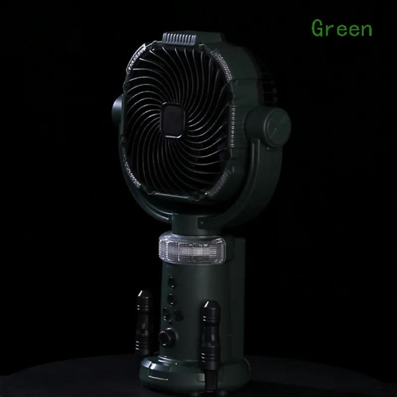 20000mAh Camping Fan Rechargeable Desktop Portable Circulator Wireless Ceiling Electric Fan with Power Bank LED Lighting