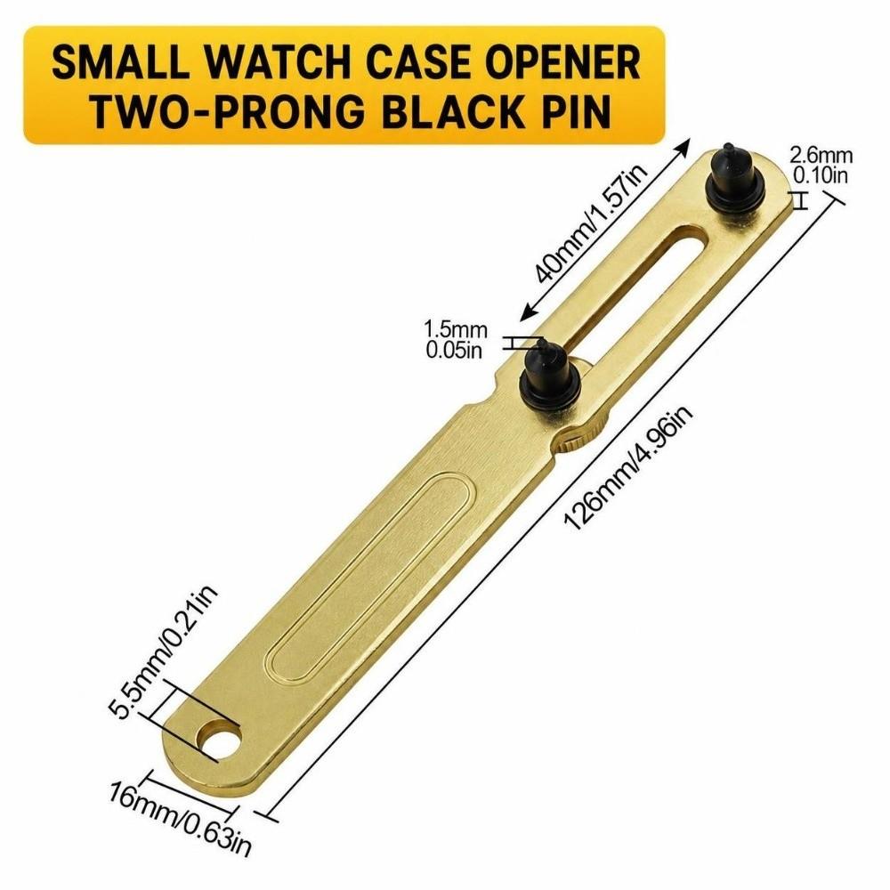 Metal Watch Back Opener Two‑Prong Watch Case Opener Professional Watch Case Remover Watch Repair