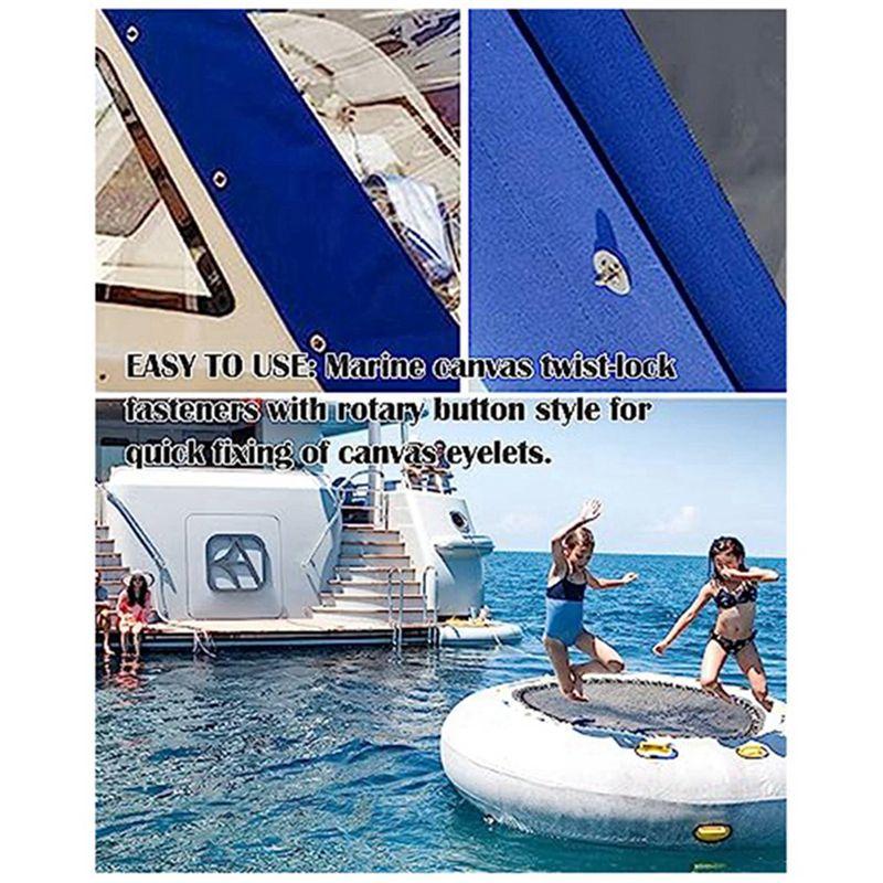 ABUL-Drehverschluss Common Sense Befestigungselemente, Metall-Drehknöpfe für Boote, Segelboote, Wohnmobile, Beiboote und Wohnwagen (100 Stück)