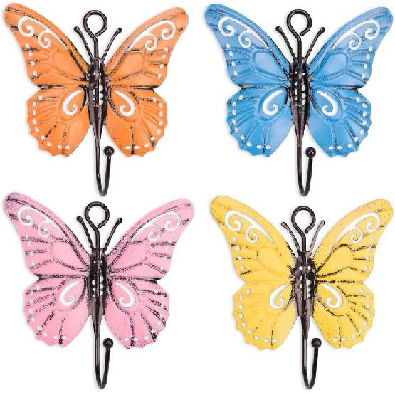 4Pcs Cute Butterfly Coat Hooks Creative Decorative Butterfly Wall Hooks Perfect for Hanging Coats,Bags,Scarves,Towels and Keys Stylish Room Wall
