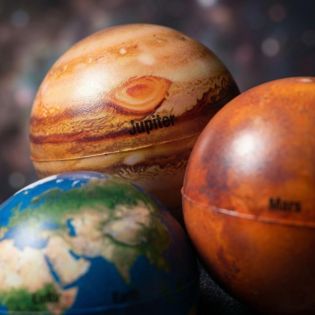 10Pcs Solar System Planet Soft Sponge Ball Safe Elastic PU Ball Educational Stress Relief Toy Science Teaching Learning Toy
