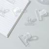 Plastic Hinge Clip Sturdy Smoothing Transparent Light Small Multifunction Bull  Clip for Offic