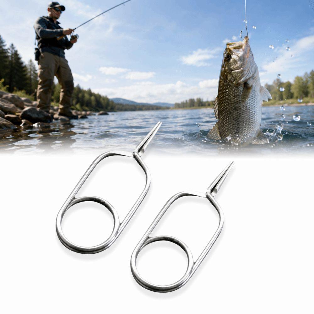 2PCS Stainless Steel Fly Tying Pliers Threaded Clamps Hackle Pliers Fly Fishing Pliers  Fly Tying