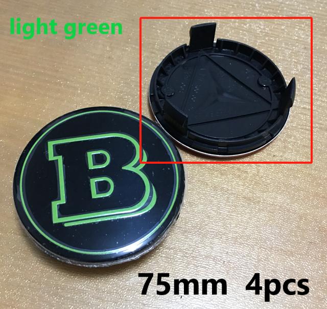 4pcs 75mm Wheel center hub Cap for BRABUS smart GLA GLC CLA CLS W176 W177 W464 W204 W205 W206 W117 G65 G50 W212 W166 badg hubcap