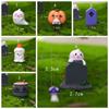 3D Halloween Small Ornaments Cute Ghost Candlestick Ornaments Halloween Ghost Tombstone  Outdoor
