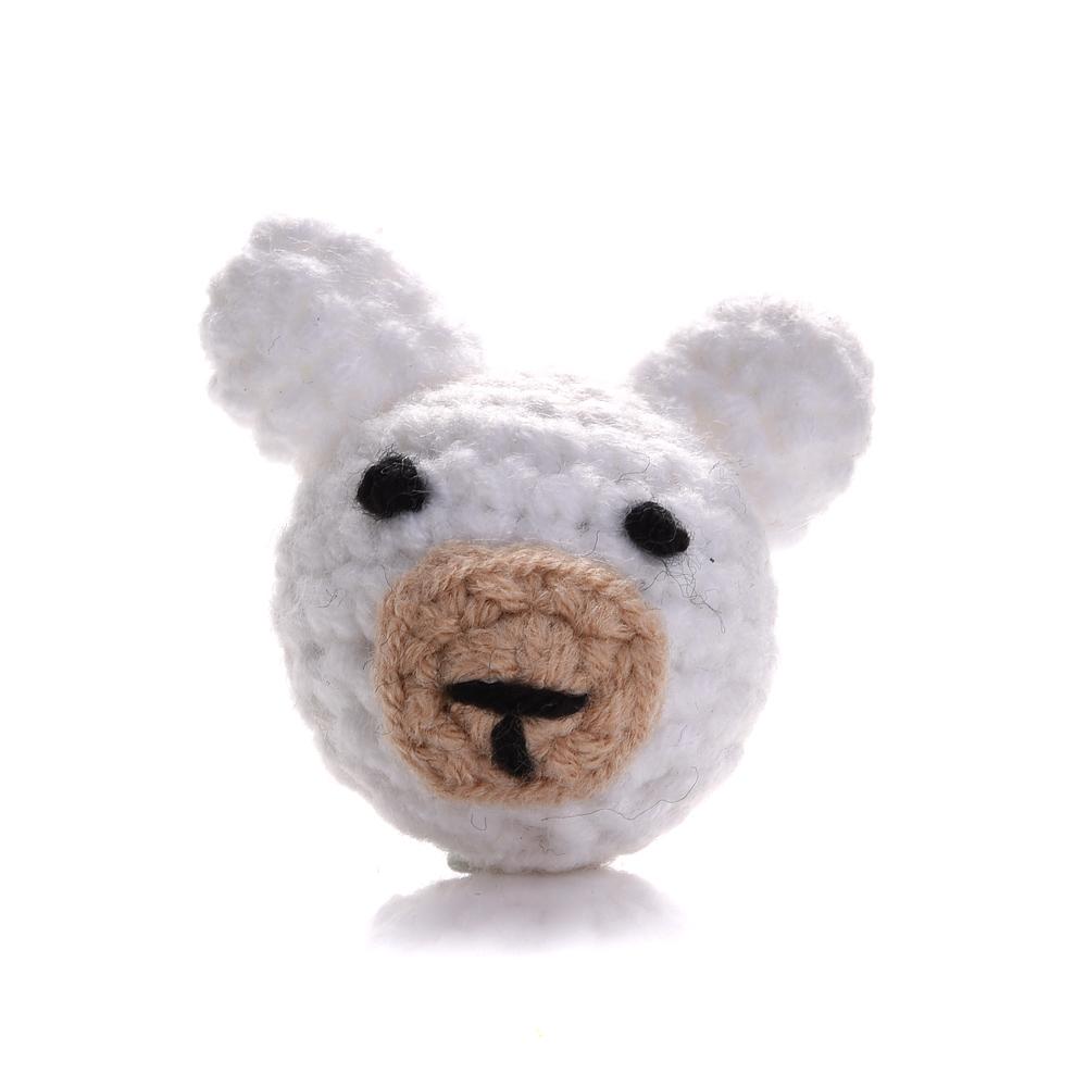 1Pc Handmade Crochet Animal Mixed Felt Ball DIY Charm Newborn Care Accessories Necklace Pacifier Chain Set Toy