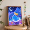 Disney Digital Oil Painting Art Kit Princess Moonlight Beach Handmade Coloring Painting Home Decor