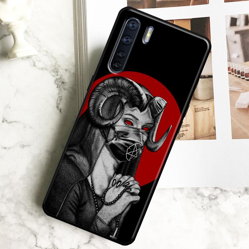Satanic Scary Skull Case For Oppo A79 A18 A38 A58 A78 A98 A40 A60 A80 A16 A76 A96 A15 A74 A94 A54 A17 A77 Cover