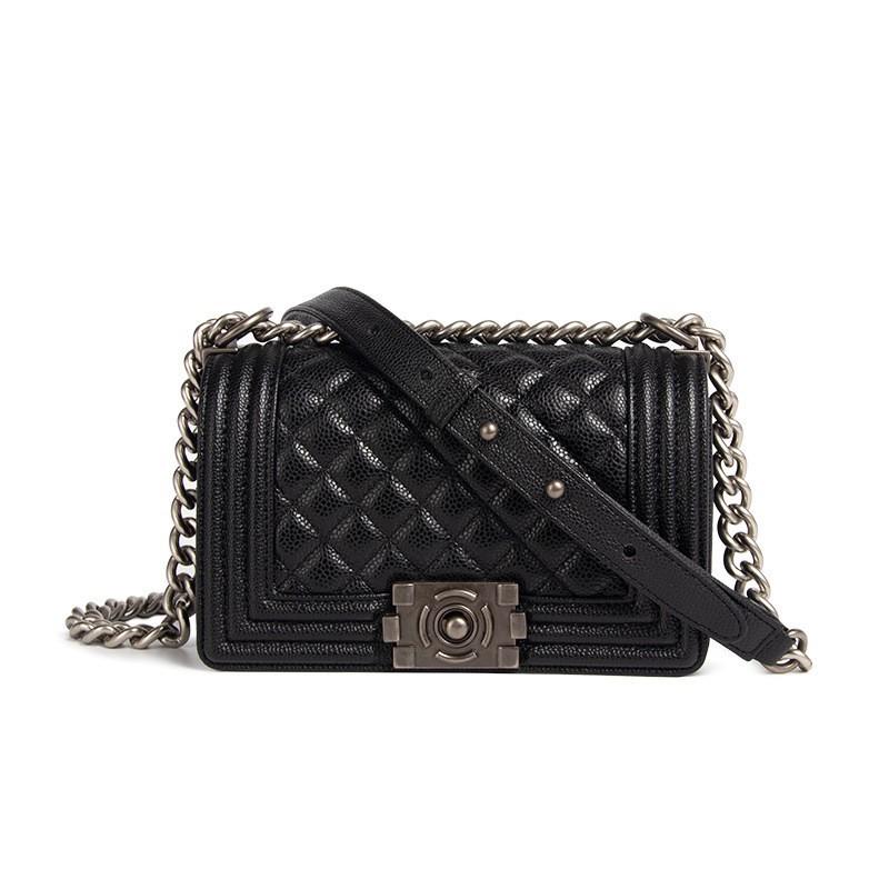 Nuova Borsa Caviale Ascella Nicchia Catena Flip Pelle Spalla High-end Lusso Leggero Quadrata Donna