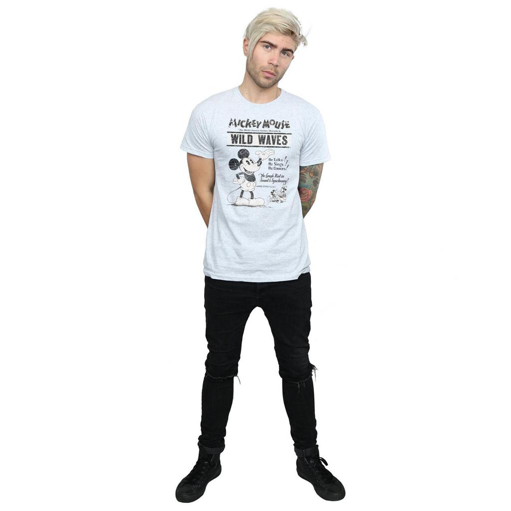 Disney Mens Mickey Mouse Making Waves T-Shirt