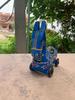Hand Carved Blue Wooden Horse: Indian Spice Box, Rolling Toy