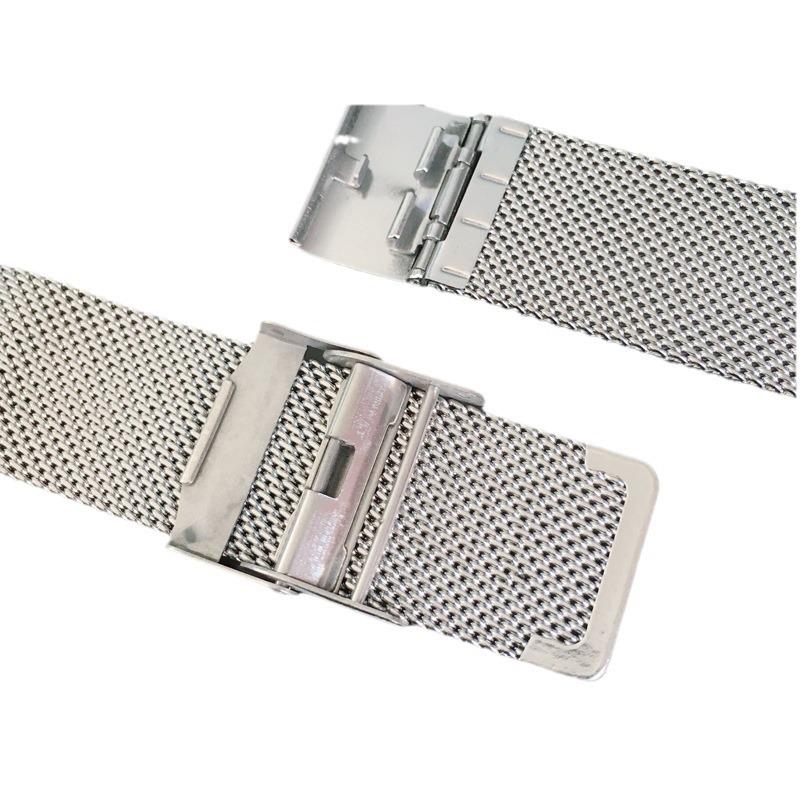 20mm IP Electroplated Steel Watch Strap with Double Safety Buckle & Milanese Woven Mesh