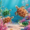Soft Material Sea Turtle Plush Toy Lying Down Posture Prone Cartoon Animals  Desktop Decor