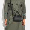 Coach Rowan Boston Tasche aus genarbtem Leder, Crossbody Handtasche Klein Damen Schwarz (Unisex) Handtaschen CH157 IMBLK