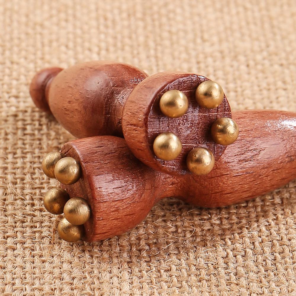 Lotus Brass Facial Massager: Eye Gua Sha Stick & Acupressure Pen for Skincare and Meridian Massage