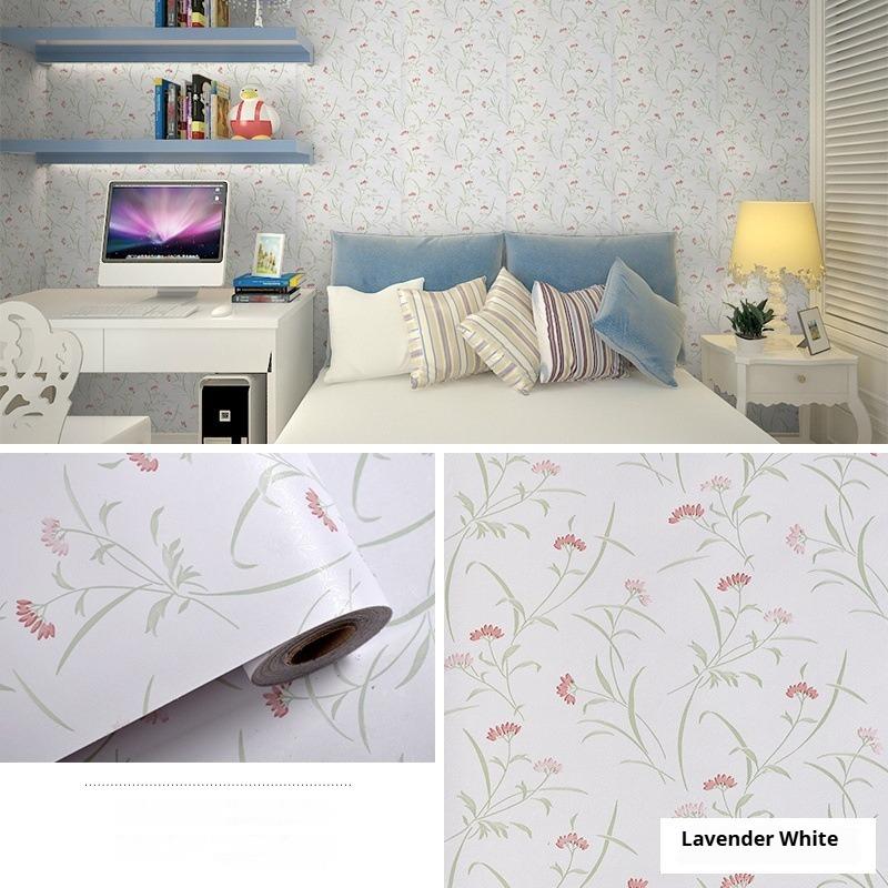 Selvklebende Tapet Pastoralt Blomstermønster Selvklebende Tapet Soverom Stue Møbler Renovering Vanntett og Fuktsikker 10 Meter