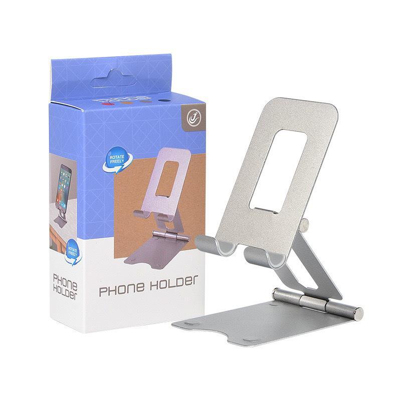 All-Metal 360° Rotating Folding Phone & Tablet Stand for Desktop