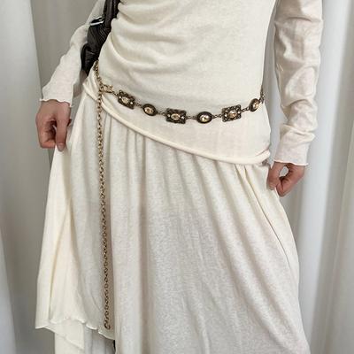 Retro Light Luxury Ethnic Style Waist Chain Women'S Rhinestone Inlay Design Sense Gold Belt Court Style Skirt Chain Accessories