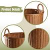 Laundry Hamper Blanket Storage Saving Imitation Rattan Dirty Clothes Basket with Handle for Bedding