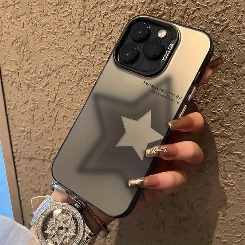 Five pointed star pattern Personalized phone case iphone16pro For iPhone 16 15 Pro Max 16E 14 13 12 11 XS X XR 7 8 Plus