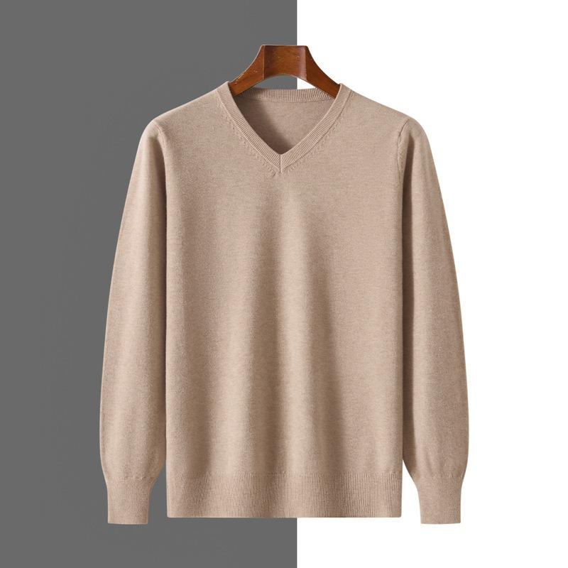 Men S V Neck Pullover Knit Sweater Casual Business Style