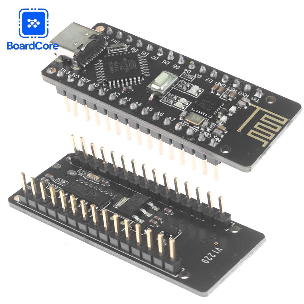 RF-Nano for Arduino Nano V3.0 TYPE-C USB Module Compatible ATmega328P CH340 Integrated NRF24L01 Wireless CH340 Module