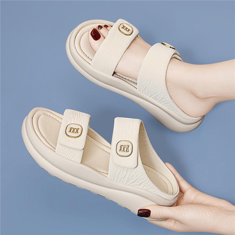 Summer New Platform Sports Sandals Women's Outer Wear French Style Flat Beach Shoes Versatile Fashion