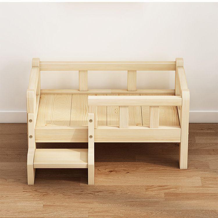 Teddy Cat & Dog Bed: Medium-Sized Solid Wood Pet House with Detachable Floor