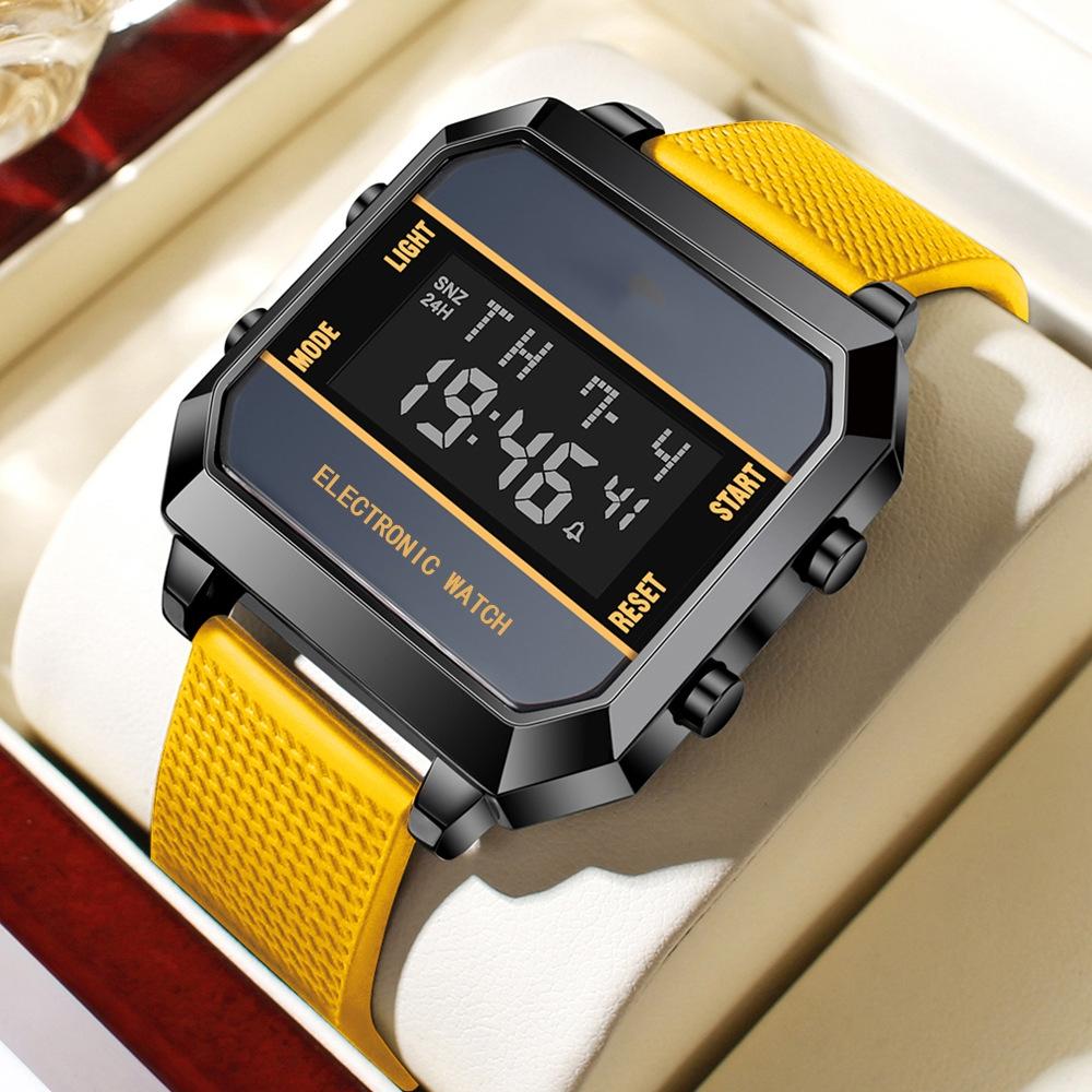 Men's Watch Business Sports Multifunctional Alarm Clock Waterproof Silicone Strap Male Student Electronic Wristwatch