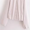 Spring and Autumn Women's Loose Versatile Crew Neck Long Sleeve Pocket Soft Bomber Jacket
