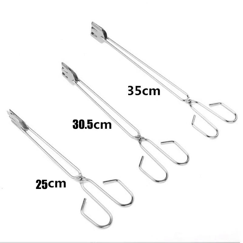 1/3 Multifunctional Grill Tongs Stainless Steel Grilled Food Clip    Vegetable Meat Charcoal Tongs Outdoor Convenient BBQ Tools