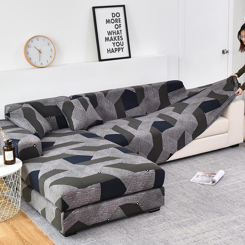 Premium Texture Couch Covers for Sectional Sofa Washable Stretch Sofa Covers L Shape Sofa Slipcovers Anti Slip Furniture Protector 1pc