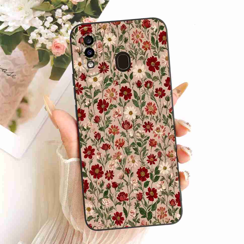 Flower Painted Cover For Samsung Galaxy A20s A20 A20e Luxury Girl Phone Cases For Samsung A20 A 20 s 20e A20s Soft Funda