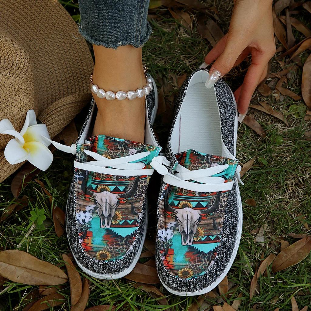 Fashion Women's Lightweight Sports Shoes Spring Fashion Flats Lace Up Soft Sole Casual Sneakers Women Comfortable Non Slip Walking Shoes