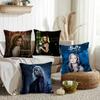 B-Buffy Vampire Slayesr Cushion Cover Silky Short Plush Invisible Zipper Dustproof Sofa Pillow Case For Home Decor
