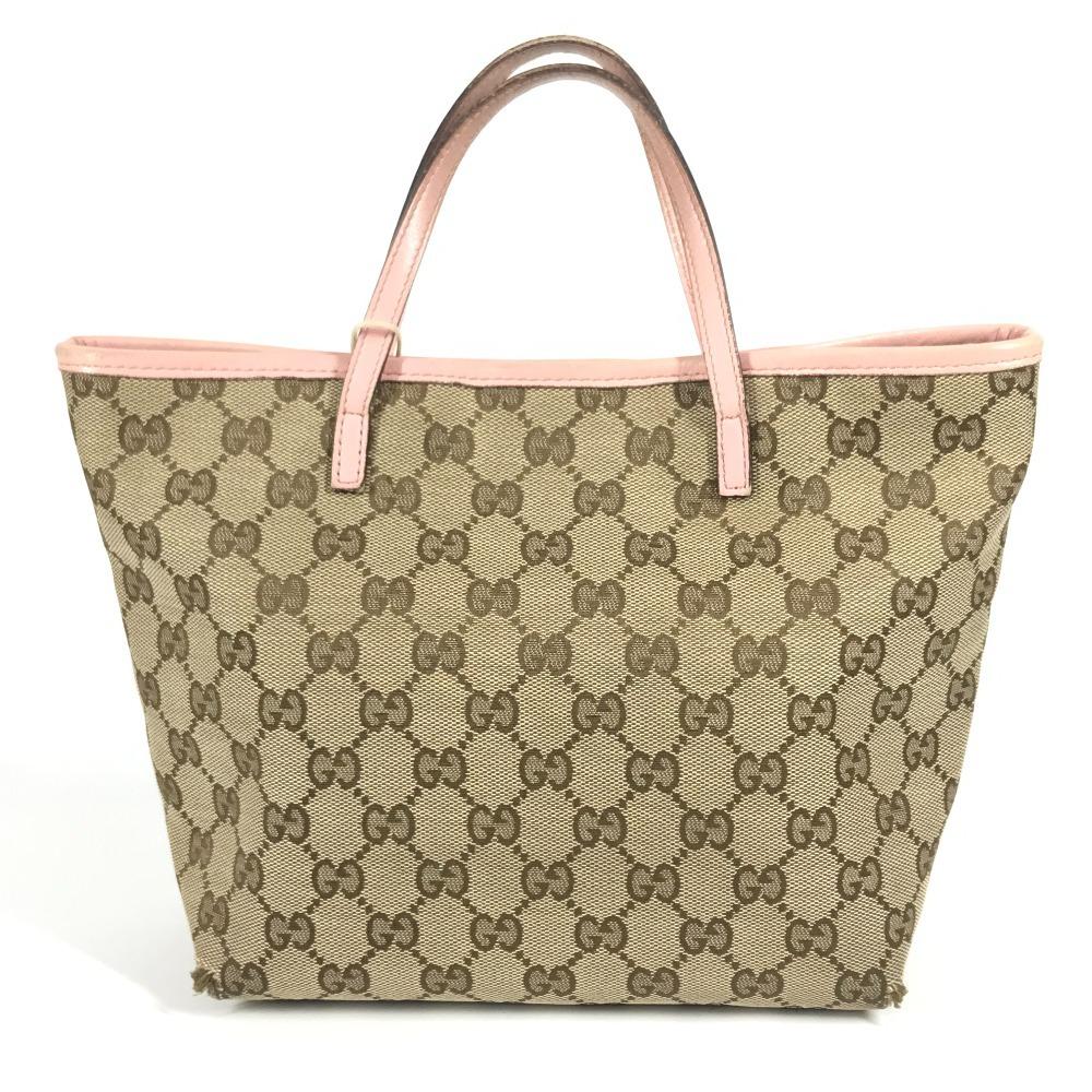 GUCCI 271101 GG Papagallo parrot Tote Bag with Charm Hand Bag pink/Beige