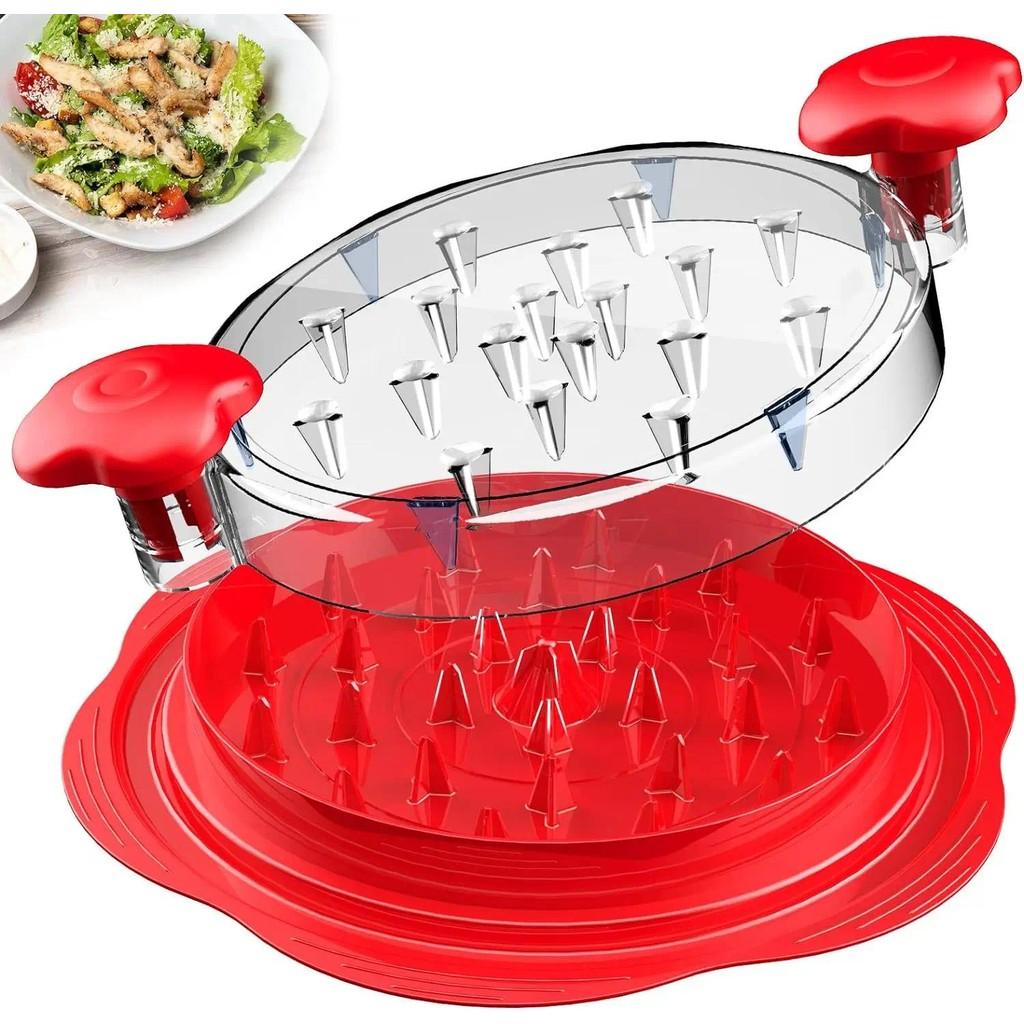 Chicken Shredder Tool Meat Breast Shredding Separation Mincing Grinder Machine With Lid For Shredding Chicken Pork Beef красный