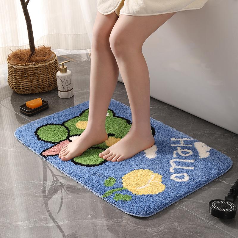 Cartoon Cat Head Absorbent Non-slip Bathroom Mat